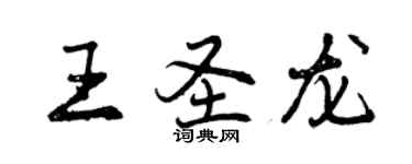 曾慶福王聖龍行書個性簽名怎么寫