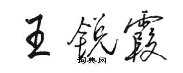 駱恆光王銳霞行書個性簽名怎么寫