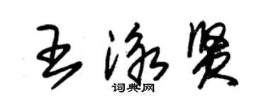 朱錫榮王泳賢草書個性簽名怎么寫