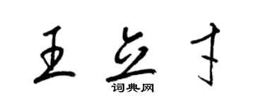 梁錦英王立才草書個性簽名怎么寫