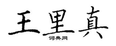 丁謙王里真楷書個性簽名怎么寫