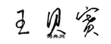 駱恆光王貝賽草書個性簽名怎么寫