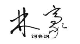 駱恆光林豪草書個性簽名怎么寫