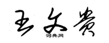 朱錫榮王文貴草書個性簽名怎么寫