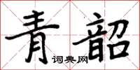 周炳元青韶楷書怎么寫