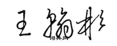駱恆光王翰彬草書個性簽名怎么寫