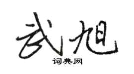 駱恆光武旭行書個性簽名怎么寫