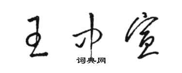 駱恆光王中宣草書個性簽名怎么寫