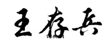 胡問遂王存兵行書個性簽名怎么寫