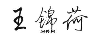 駱恆光王錦荷行書個性簽名怎么寫