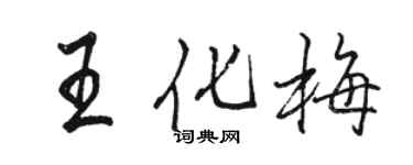 駱恆光王化梅行書個性簽名怎么寫