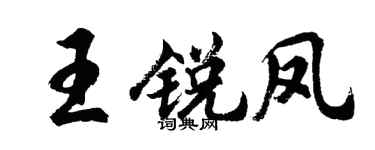 胡問遂王銳鳳行書個性簽名怎么寫