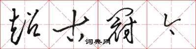 駱恆光超古冠今草書怎么寫