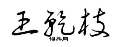 曾慶福王乾枝草書個性簽名怎么寫