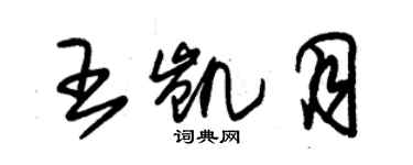 朱錫榮王凱月草書個性簽名怎么寫