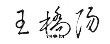 駱恆光王橋陽草書個性簽名怎么寫