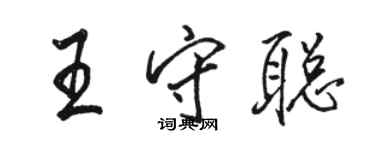 駱恆光王守聰行書個性簽名怎么寫