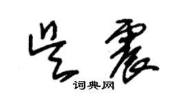 朱錫榮吳震草書個性簽名怎么寫