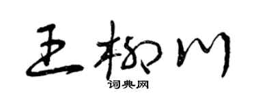 曾慶福王柳川草書個性簽名怎么寫