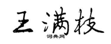 曾慶福王滿枝行書個性簽名怎么寫