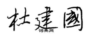 王正良杜建國行書個性簽名怎么寫