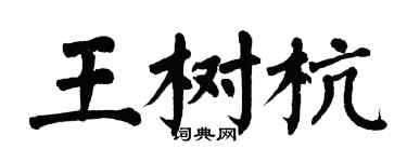 翁闓運王樹杭楷書個性簽名怎么寫