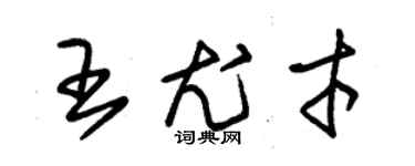 朱錫榮王尤才草書個性簽名怎么寫