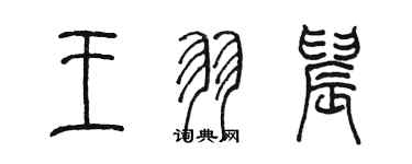 陳墨王羽晨篆書個性簽名怎么寫