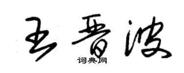 朱錫榮王晉波草書個性簽名怎么寫