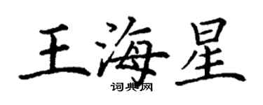 丁謙王海星楷書個性簽名怎么寫