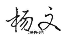 駱恆光楊文行書個性簽名怎么寫