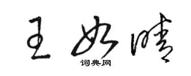 駱恆光王如晴草書個性簽名怎么寫