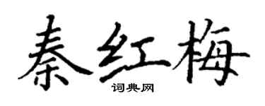 丁謙秦紅梅楷書個性簽名怎么寫
