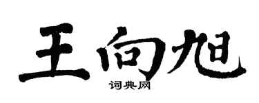 翁闓運王向旭楷書個性簽名怎么寫