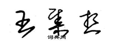 朱錫榮王集想草書個性簽名怎么寫