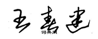 朱錫榮王春建草書個性簽名怎么寫