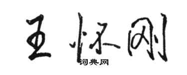 駱恆光王懷剛行書個性簽名怎么寫