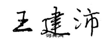 曾慶福王建沛行書個性簽名怎么寫