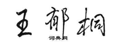 駱恆光王郁桐行書個性簽名怎么寫