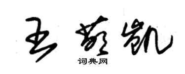 朱錫榮王萌凱草書個性簽名怎么寫