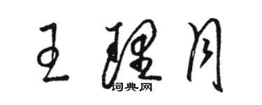 駱恆光王理月草書個性簽名怎么寫