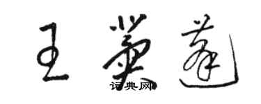 駱恆光王冀蓬草書個性簽名怎么寫