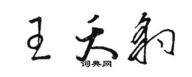 駱恆光王夭豹草書個性簽名怎么寫