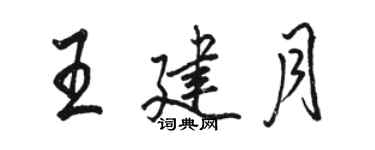 駱恆光王建月行書個性簽名怎么寫
