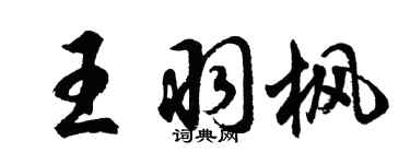 胡問遂王羽楓行書個性簽名怎么寫