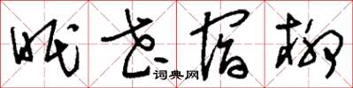 劉少英眠花宿柳草書怎么寫