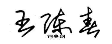 朱錫榮王陳春草書個性簽名怎么寫