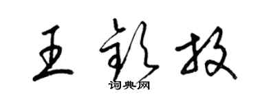 梁錦英王欽放草書個性簽名怎么寫