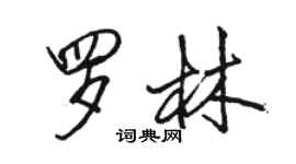 駱恆光羅林行書個性簽名怎么寫