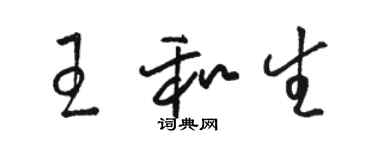 駱恆光王和生草書個性簽名怎么寫